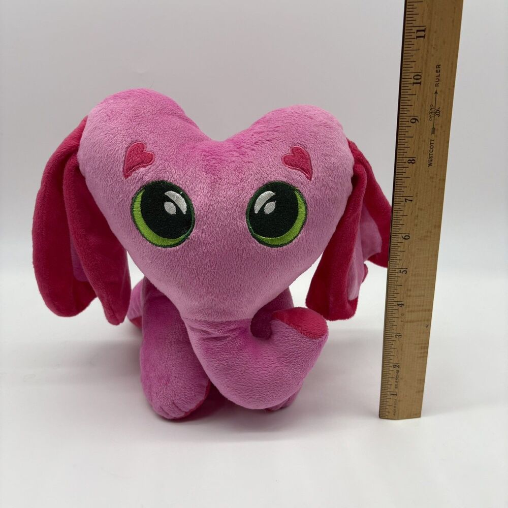 Kellytoy Elephant Pink Heart Shaped Plush Toy Pillow Love - Valentines 9" Animal